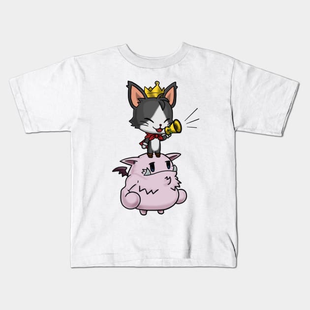 Chibi Cait Sith Final Fantasy 7 Light colors Kids T-Shirt by Gamers Utopia